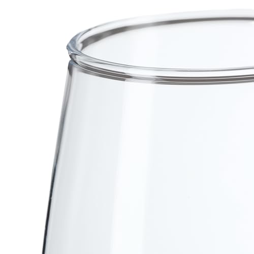 Vasos de cristal de vidrio transparente y resistente con diseño limpio 6