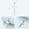 Crystal Cross Necklace for Ashes - Stainless Steel Keepsake Cremation Jewelry - Religious Cross Memorial Urn Necklace for Pet Human Ashes Pendant #1