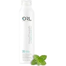 ORL Natural & Organic Alcohol-Free Mint Mouthwash Uniquely Formulated to Clean Your Mouth, Whiten Your Teeth, Strengthen Tooth Enamel with 7.0 pH Balance. Eco-Friendly Aluminum Bottle. 16.9 oz.