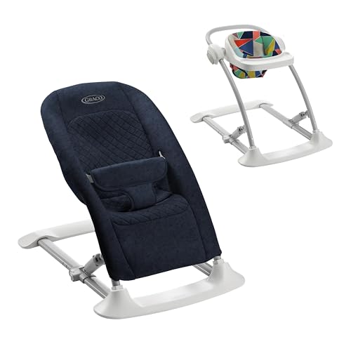 Image of Graco® Jumpstart 4-in-1 Adjustable Infant Activity Bouncer & Jumper Versatile Baby Swing Floor Seat and Kids Chair with Snack Tray Geo Pop