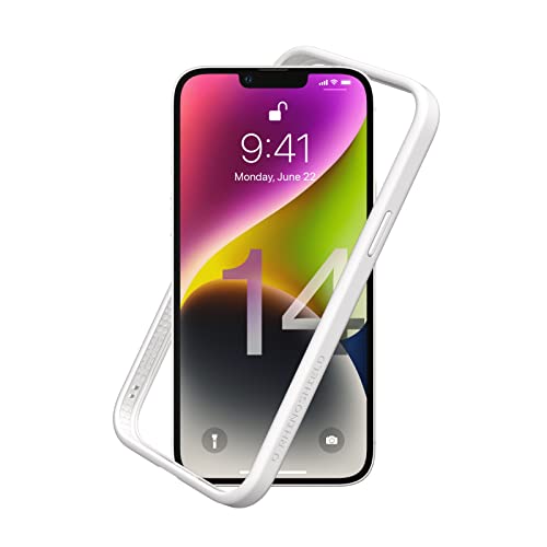 Coque Bumper iPhone 14 Plus RhinoShield anti choc sans BPA blanc