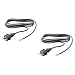 Produktbild ledscom.de 2 Stück Schukostecker Typ F mit Außenkabel, 2m, schwarz, 3 x 0,75 mm²