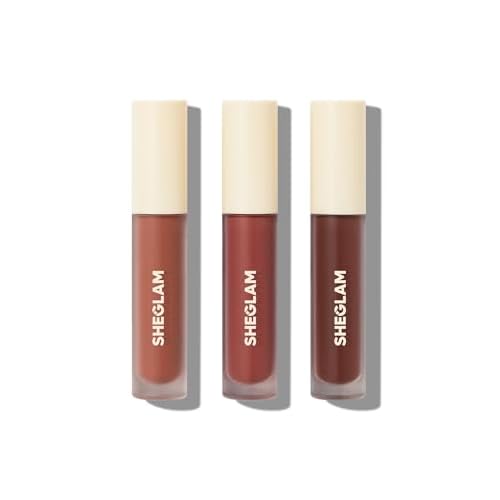 SHEGLAM Matte Allure 3 Pcs Mini Liquid Lipstick Set Nourishing Sunflower Oil Reduce Lip Fine Lines Long Lasting Travel Liquid Lip Stick - Sweet Thing