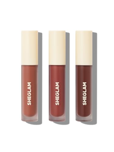 SHEGLAM Matte Allure 3 Pcs Mini Liquid Lipstick Set Nourishing Sunflower Oil Reduce Lip Fine Lines...