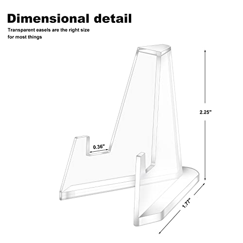 20 Pcs Clear Acrylic Easel Stands ，2.2 Inch Coin/Card Display Stand For Hold Coins,Pictures, Collections,Medallions #TOP1
