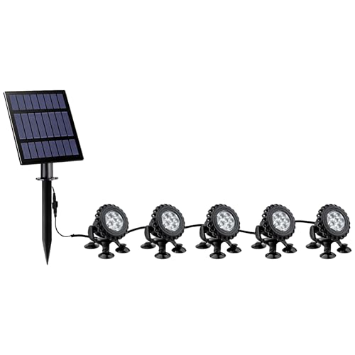 Lampes LED submersibles solaires RVB en ABS IP68 avec ventouse