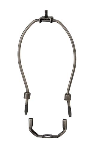 Image of B&P Lamp Large 14 Inch Heavy Duty Lamp Shade Harp Holder for Table and Floor Lamps, Antique Bronze Finish