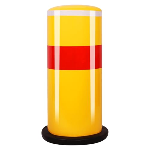 Colonne d'avertissement de sécurité en métal jaune contre les chocs de véhicules sur parking