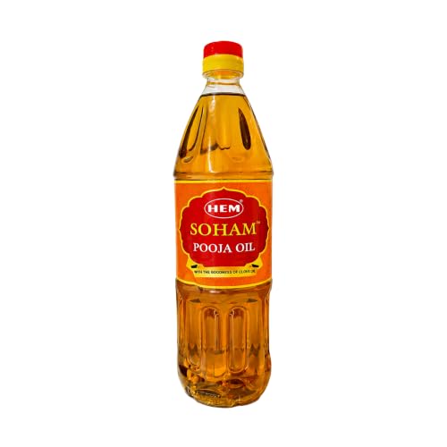 Image of HEM Soham Clove Pooja Oil 900ml | Premium Sacred Oil for Rituals, Lighting Diyas & Lamps | Long-Lasting Flame & Pure Aroma | Ideal for Daily Puja, Festivals & Ceremonies