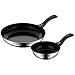WMF, Devil, Set di 2 padelle, Manico in Acciaio Inox e cromargan, Ceramica, Adatte a fornelli a induzione, per Lavaggio a Mano