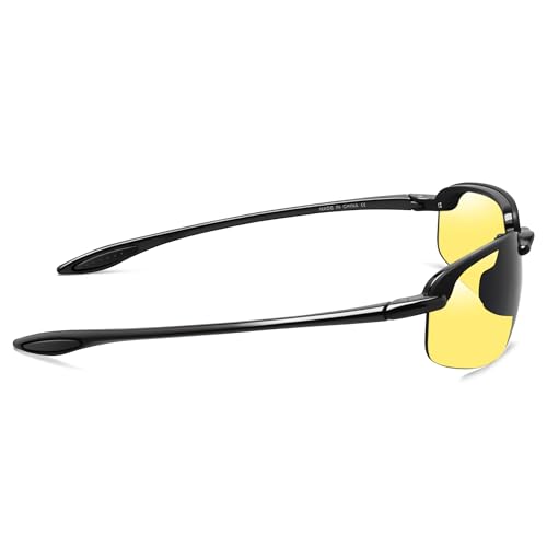 Image of JULI Sports Sunglasses for Men Women Tr90 Rimless Frame for Running Fishing Baseball Driving MJ8001