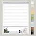 FOIRESOFT Standard Zebra Roller Shades and Blinds [Basic, White, W30 in X H64 in(76W x 163H cm)] Dual Layer Sheer for Day and Night Light Control Privacy, 20 to 105 in Height
