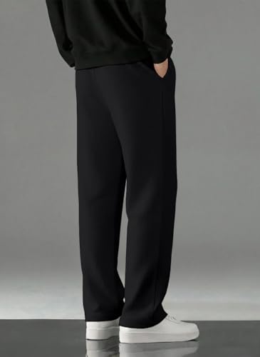 Image of TAGAS Men's Textured Straight Fit Trouser | Premium Stretch Fabric | Comfortable Regular Fit | Casual & Formal Wear Pant for Men