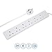 PRO ELEC PELB1526 6 Gang Extension Lead White, 2m PRO ELEC PELB1526 6 Gang Extension Lead White, 2m