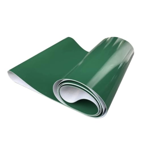 Cinta transportadora industrial verde de PVC 6350x50x1mm para maquinaria
