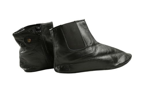 Womens Premium Leather Home Slippers One Side Zipper One Side Elastic Halal Socks Handmade Khuffain Mest Indoor Slipper3