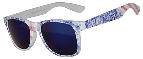 Image of OWL Classic American Flag Sunglasses USA Patriot Colored Lens 4th of July