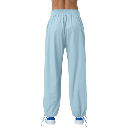 Linen Joggers Men Casual Summer Straight Leg Beach Pants with Pockets Loose Fit Drawstring Elastic Waist Yoga Pants3