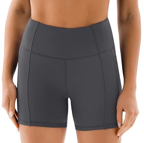 JOYSPELS Gym Shorts for Women with Pockets, High Waist Womens Shorts for Cycling Activewear Running Yoga Workout Sport Exercise - Image 4