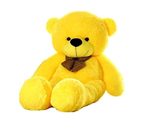 TEDSTREE Ultra Soft 4 Feet Teddy Bear for Kids, Lovable Huggable Cute Soft Giant Teddy Bear for Girlfriends/Wife/Kids -(Yellow, 4 Feet/121cm)