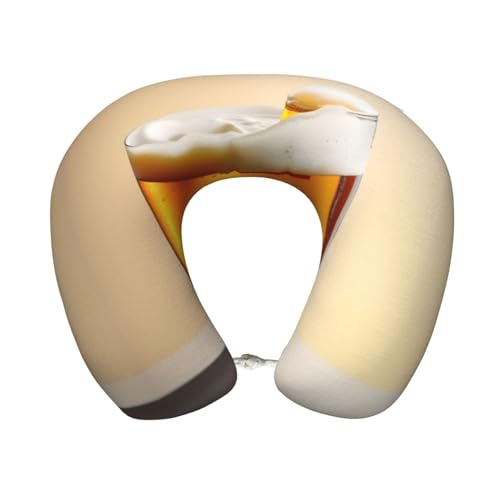Almohada de viaje de espuma viscoelástica y funda negra miniatura 1