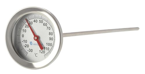 Lantelme Termómetro para compostaje de acero inoxidable de -30 °C...