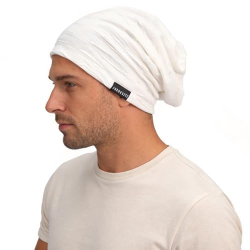 Bonnet d'été pour homme Ruphedy B011h blanc en taille unique léger et fin