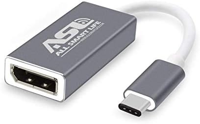 AllSmartLife USB-C to Displayport Adapter USB Type C to DisplayPort Adapter Converter Cable Apple MacBook, Chrome Book Pixel