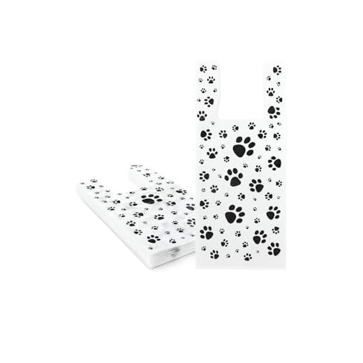 Paw Print Plastic Disposable Gift Bags