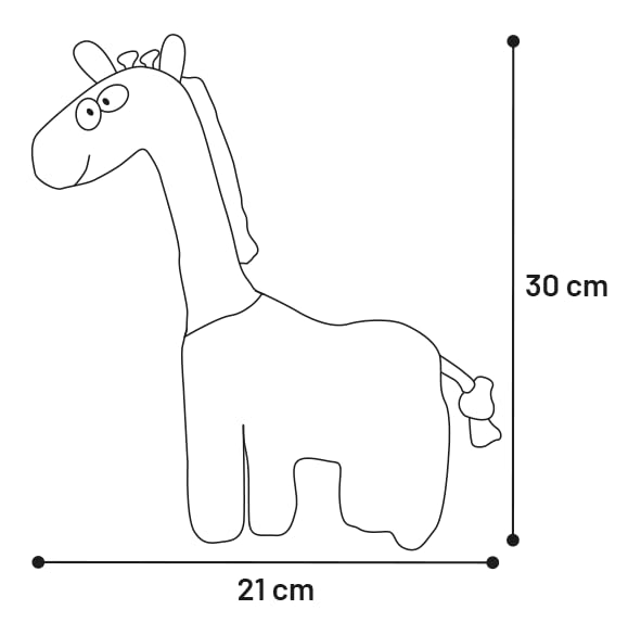 Flamingo Saffia Giraffe Spielzeug mit Seil – Ocker, Mit Quietscher für Extra Spielspaß – Perfekt für Hunde