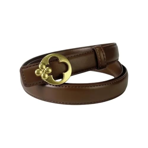 Women’S Luxurious PU Split Leather Fashion Belt Metal Buckle Decorative For Jeans Skirts Solid Pattern 2.3Cm Width4