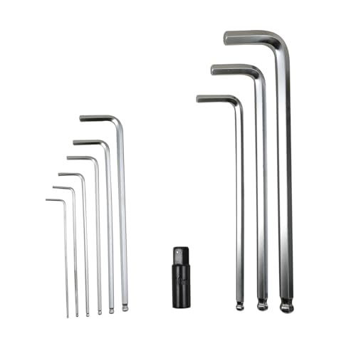 Image of MAF PRO Heavy Duty MHK11091 10PC Extra Long Hex Key Wrench Set 1.5-12mm Metric Sizes L-Key Set 10 Pieces