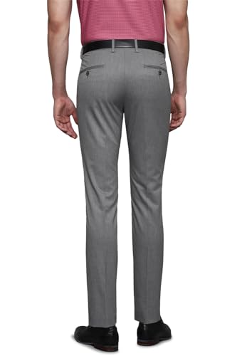 Image of Louis Philippe Men's Slim Fit Everyday Smart Wear Comfort Stretch Work Ready Solid Formal Trouser