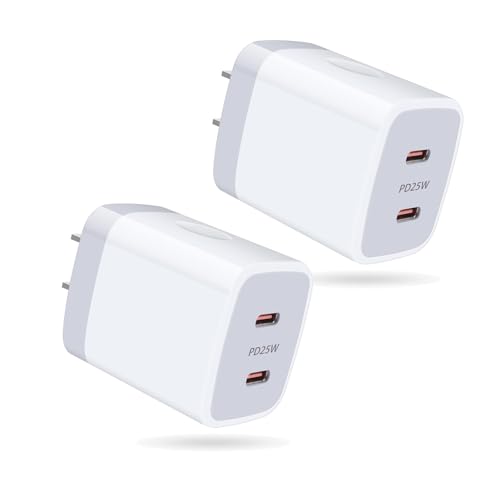 Viviber 急速充電器 iPhone16 plus ACアダプター Type-C 充電器 純正 USB PD2ポート 25W タイプc コンセント*2個 PSE認証 ac式充電器 PPS急速協議対応 iPhone 16/15/14シリーズ Pad Galaxy S23シリーズ Android スマートフォン ノートPC 各種 対応, PT-WC-13