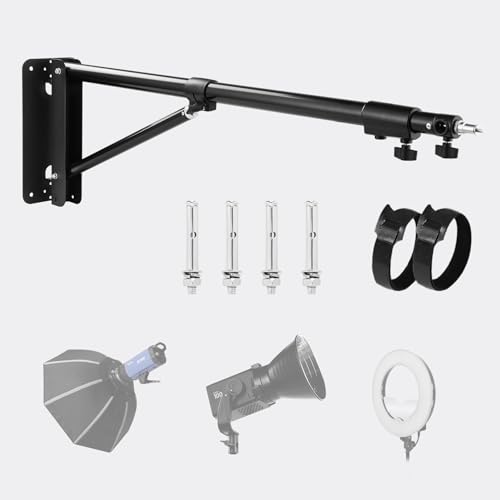 SITTO Ringlicht-Wandhalterung, 180 cm, dreieckiger Galgenarm für Fotostudio-Beleuchtung, Friseurladen, Schönheitssalon, Tattoo-Beleuchtung, Live-Streaming usw