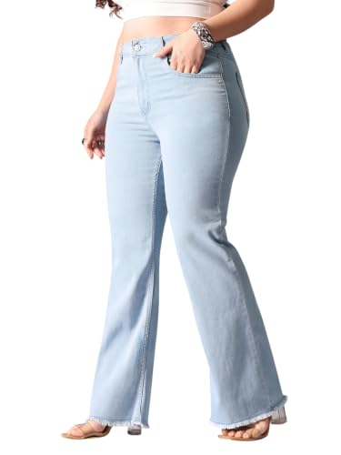 Image of Miss Chase A+ Women's Bootcut High Rise Stretchable Denim Jeans
