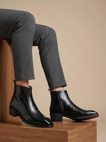 Image of Big Fox Men's Classic Cuban Boots | Premium Ankle-Length Boots | Stylish, Durable & Comfortable