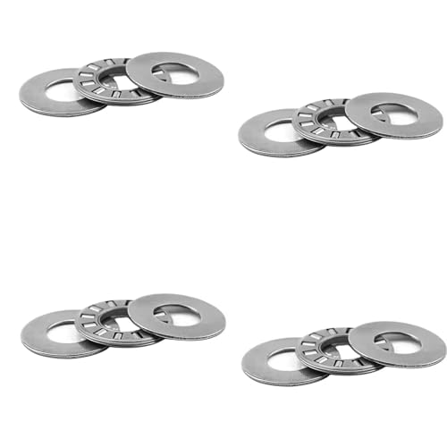 4 Sets NTA815+2TRA, Thrust Needle Roller Bearings with Two Washers, ID 1/2", OD 15/16"