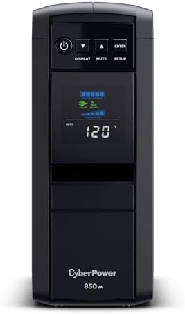 CyberPower CP850PFCLCD PFC Sinewave UPS Battery Backup and Surge ...