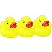 DreamMespace Lot de 3 canards lumineux en caoutchouc - Canards en caoutchouc - Jouets de bain - Canard jaune - Jouet couineur - Pour fête prénatale - Pour la plage ou le bain