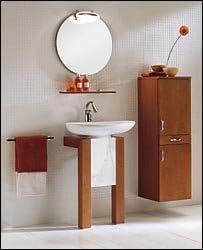 Kyomi Pedestal Sink Table Finish Wenge