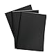 Produktbild BUYGOO 3PCS A4 Skizzenbücher Anfänger Skizze Notebook mit schwarzer Hülle, Holzfreies Papier Skizze Leeres Buch 80GSM Patrone Papier, 40 Blätter / 80 Seiten für jedes Leere Notebook