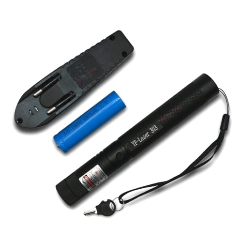 Image of VikriDA 500mW Rechargeable Green LED Laser Pointer Pen for Party, Disco, Presentation & Outdoor Use (3.7V Battery Included)