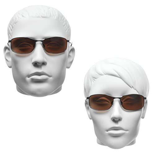 Image of proSPORT Blue Light Blocking Sunglasses - HD Copper Amber Metal Aviator Reduce Eye Strain Better Sleep