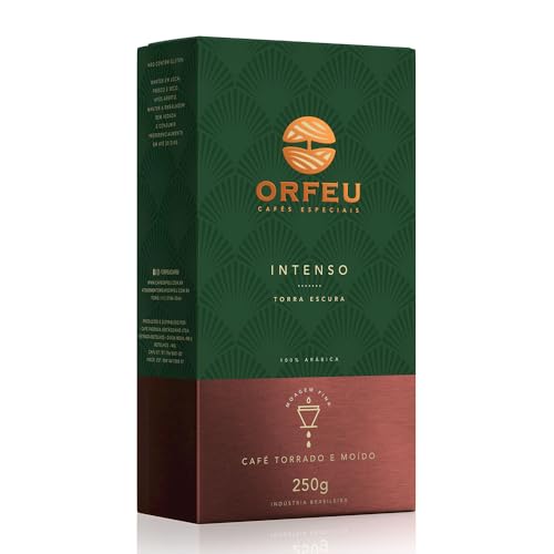 Orfeu Café Intenso Torrado e Moído, 100% Arabica, Torra Escura, 250g