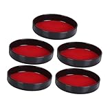 QUMIIRITY Fleece-Lined Leather Dice Cup Base Tray Replacement 5-Piece Set for Gaming Enthusiasts Quiet Shaker Accessory for Parties and KTV