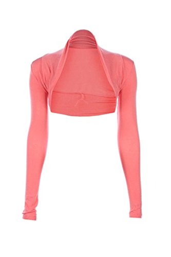 Bolero mujer rosa de manga larga Cexi Couture, chaqueta torera elegante talla 36-42