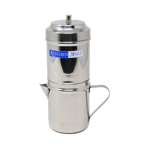 Kitchen Mart Stainless Steel South Indian Filter Coffee Maker, Tea Pot/Coffee Kettle (300 ML) Cover