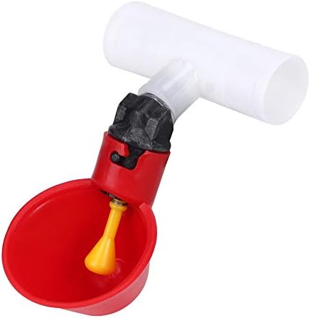 10Pcs Chicken Drinking Cups, Poultry Feeding Cups, Tee Automatic Poultry Drinkers, Automatic Chicken Water Cups Drinker 1/2inch Tee Poultry Hen Feeding Tools