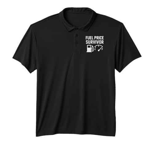 Fuel Price Survivor Funny Oil Crisis Gas Tank Filling Meme Performance Polo Shirt